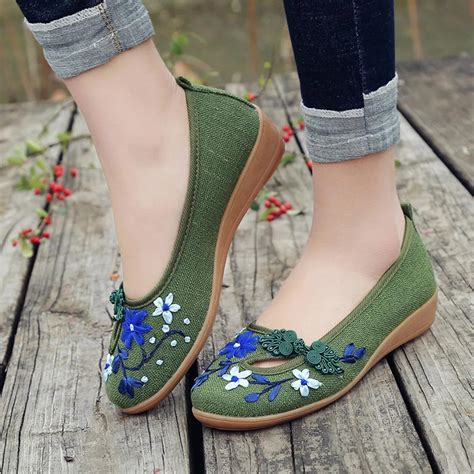 Aliexpress.com : Buy YOUYEDIAN Flat Shoes Women 2019 Floral Embroider ...