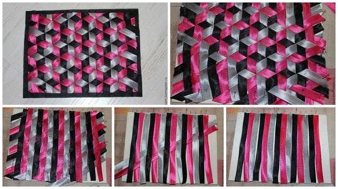 The technique of "weaving" in patchwork mat - Simple Craft Ideas Weaving Patterns Design ...