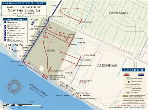 Battle Of New Orleans Battle Map | Printable Templates Free