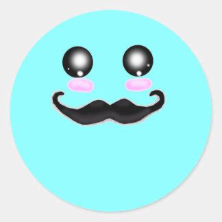 134+ Kawaii Mustache Stickers and Kawaii Mustache Sticker Designs | Zazzle