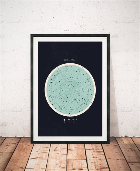 Constellation print Star chart Horoscope print | Etsy