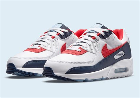 Nike Air Max 90 White Red Blue DJ5170-100 | SneakerNews.com