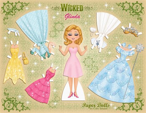 Glinda paper doll by Cory Wicked | Paper dolls, Princess paper dolls ...