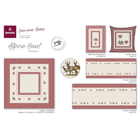 Corridore Runner ALPIN HEART, cotone stampato – hesta - Love your Home