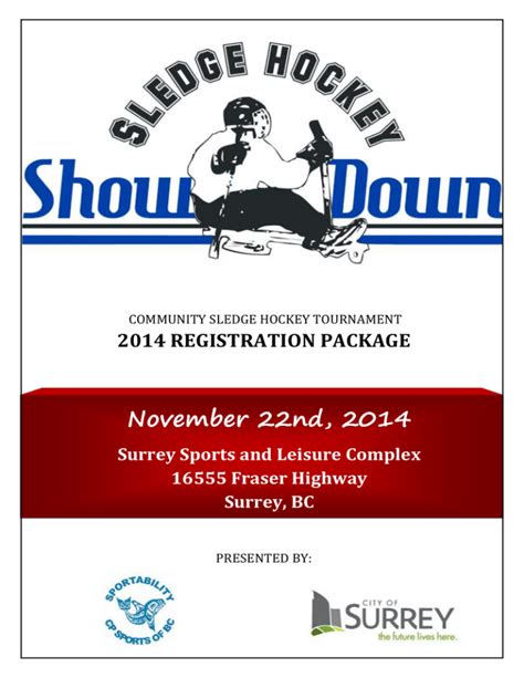 2014 Sledge Hockey Showdown Registration