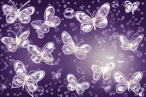 Crystal Butterfly Graphic with Bubble Background · Creative Fabrica