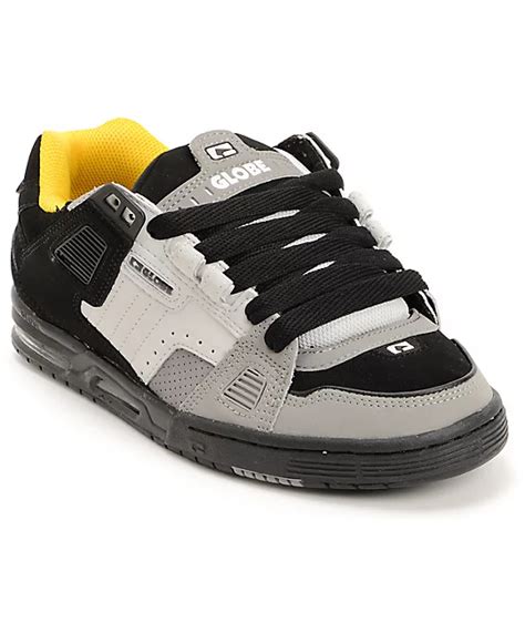 Globe Sabre Black, Yellow & Grey Skate Shoes | Zumiez