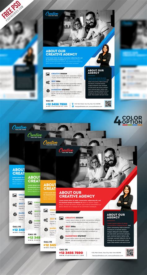 Free Corporate Flyer PSD Template Bundle | PSDFreebies.com