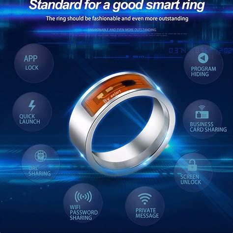 Smart Rings NFC Multifunctional Waterproof Intelligent Ring Smart Wear Finger Digital Ring Smart ...