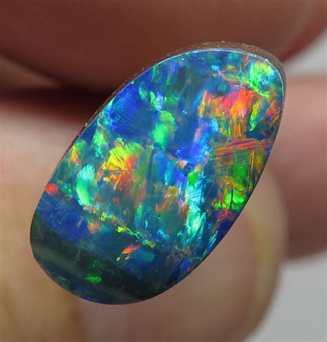 15mm x 9mm 4.38ct Stone Australian Doublet Opal