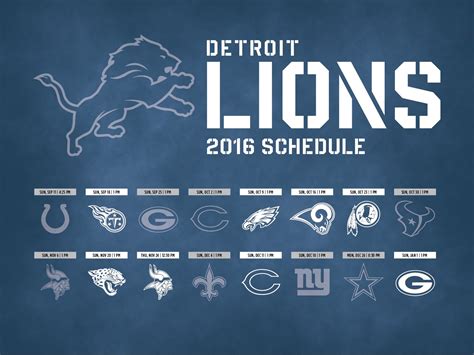 Detroit Lions Printable Schedule - Printable Word Searches