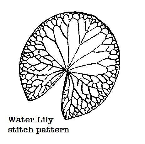 Water lily leaf Quilting pattern / stitchery | Crazy quilts, Quilt patterns, Stitchery