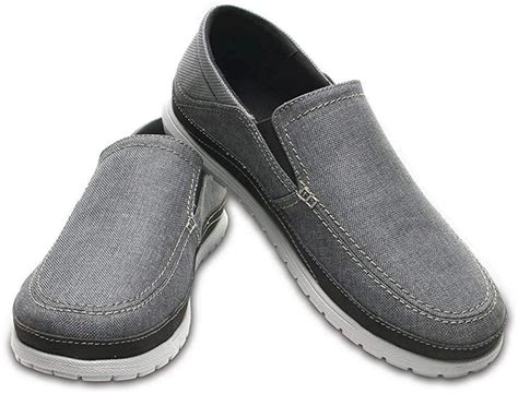 Crocs Men's Santa Cruz Playa Slip-on Loafer, Graphite/Light Grey, Size ...