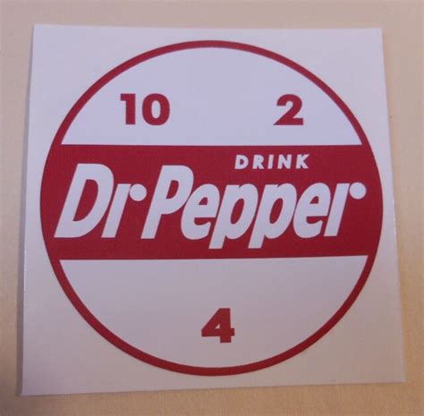 Dr Pepper Stick on "10 2 4" Decal 3" | eBay