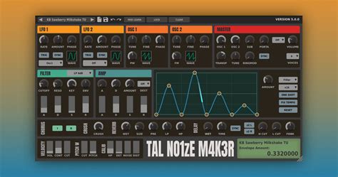 TAL Software updates TAL-NoiseMaker free synthesizer with fresh GUI