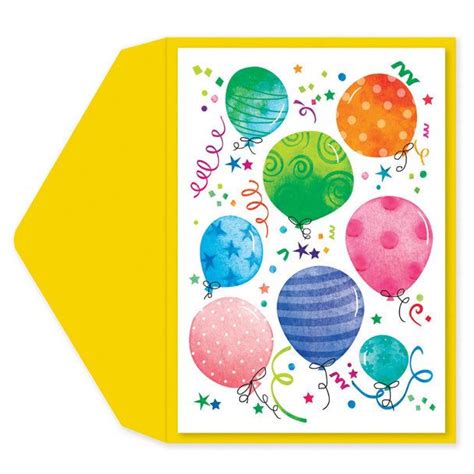 Birthday Greeting Card - Happy Balloons | Happy balloons, Birthday ...