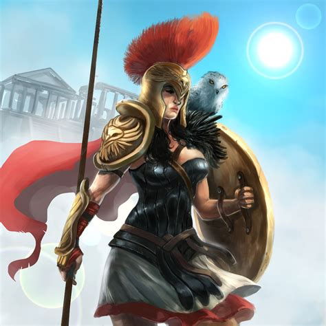 ArtStation - The Goddess Athena, Rod Wong | Ilustraciones mitología ...