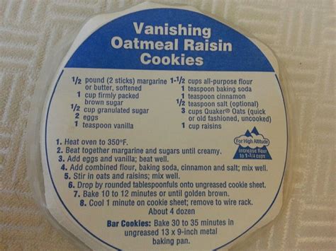 Original Quaker Oatmeal Raisin Cookie Recipe - foodrecipestory