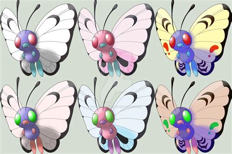 The Six kinds of Butterfree by Pokemon-Mento on DeviantArt