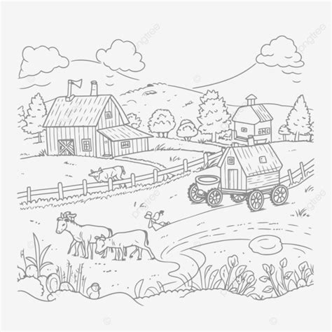 Coloriages A Imprimer Ferme Campagne Unique Coloriages De Ferme Pour ...