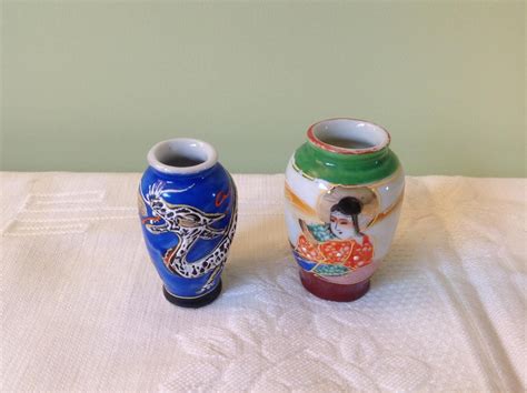 Occupied Japan Porcelain Miniature Dragon Vases & Geisha Hand | Etsy Canada | Occupied japan ...