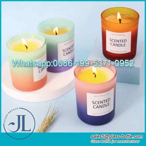 Custom 12 oz gradient scented candle jars wholesale supplier