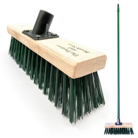 Heavy Duty Stiff Outdoor Yard Broom 11" Sweeping Brush with Metal Handle | eBay