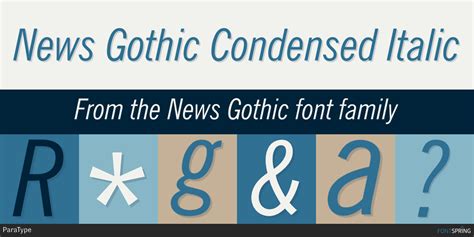 News Gothic Font | Fontspring