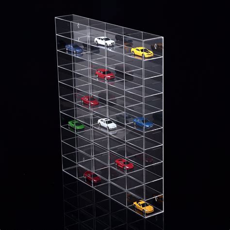 Model Car Acrylic Display Case 1/64 Scale 50 Compartments - Acrylic Display Case and Model Car ...