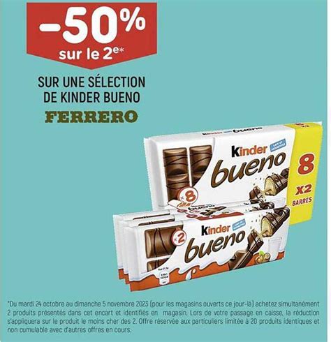 Promo Sélection De Kinder Bueno Ferrero chez Leader Price - iCatalogue.fr