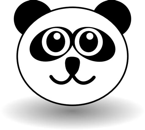 Panda Face Clip Art at Clker.com - vector clip art online, royalty free & public domain