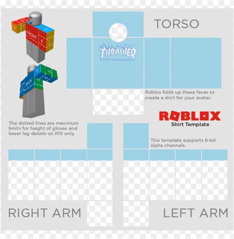 roblox thrasher shirt template‏ png | TOPpng