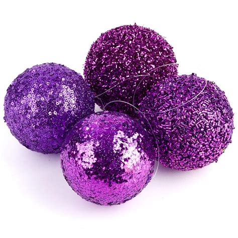 Purple Christmas Ball Ornaments - Christmas Ornaments - Christmas and ...