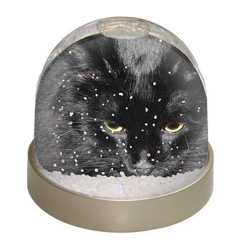 Promotional Gorgeous Black Cat Snow Globe Photo Waterball ID:100304