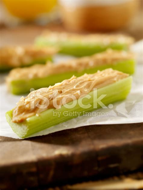 Peanut Butter On Sticks Of Celery Stock Photo | Royalty-Free | FreeImages