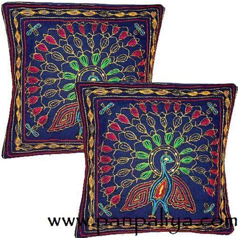 EMBROIDERED HANDMADE INDIAN CUSHION COVERS