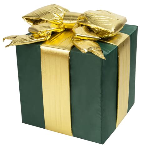 Green Outdoor Christmas Gift Box - Yard Envy