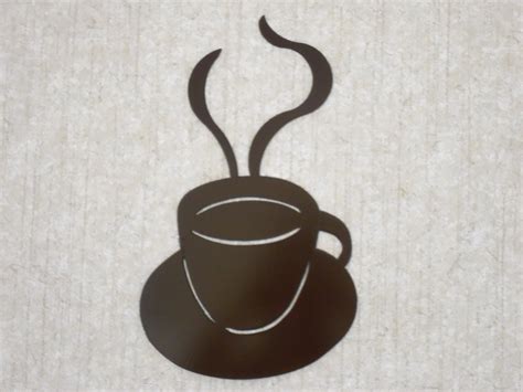 Coffee Cup Wall Art Metal Wall Art By by PrecisionCut on Etsy