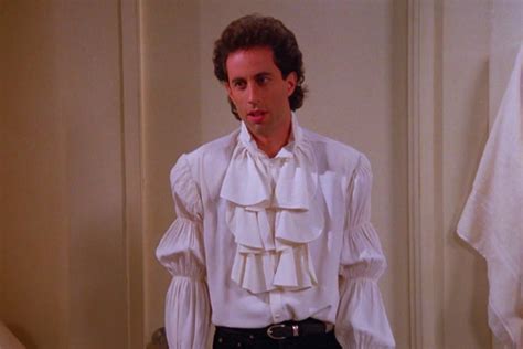 Frilly Ruffled Seinfeld Pirate Costume Shirt White Costumes ...