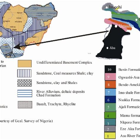 Geographic location and geologic map of Abia State. | Download Scientific Diagram