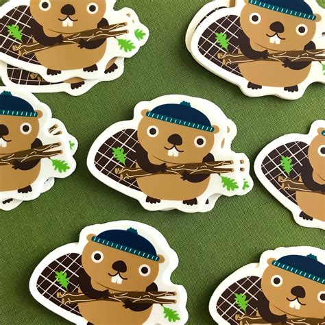 Beaver Sticker Vinyl Sticker Waterproof Dishwasher-safe | Etsy