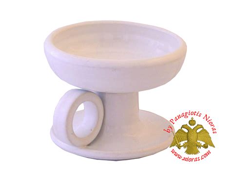 Orthodox Incense Burner Ceramic Simple With Handle White, Ceramic Incense Burners, Orthodox ...