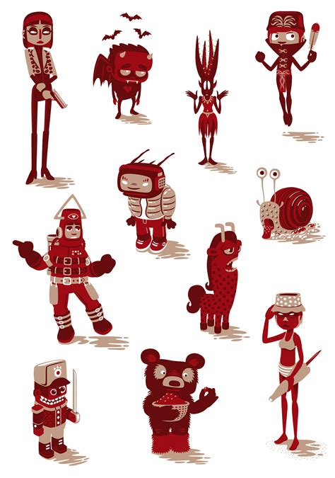 Characters in red 2023 on Behance