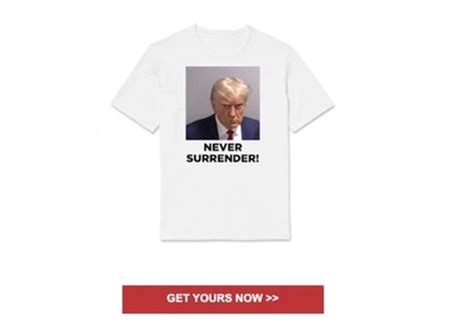 Trump is selling $47 ‘never surrender’ t-shirts with his mug shot - hours after he surrendered ...