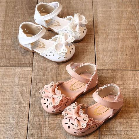 Toddler Infant Kids Baby Girls Elegant Bowknot Flower Princess Shoes ...