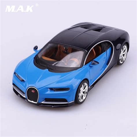 Bugatti Chiron Car Model Toys 1/24 Scale Blue Diecast Racing Car Vehicles Model Toys For ...