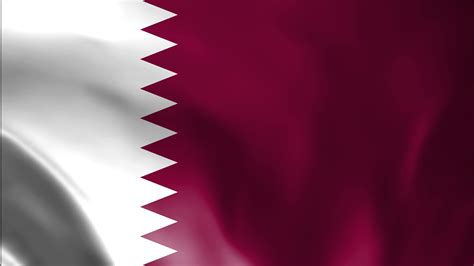 Qatar National Flag. National 3d Qatar flag waving. Flag of Qatar ...