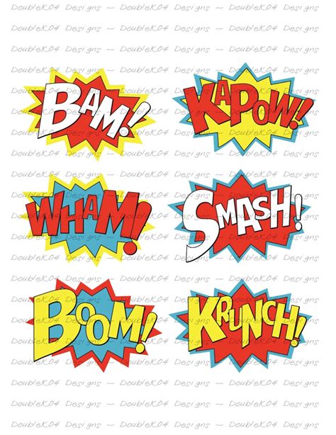 Superhero Sound Effects Expressions Bam KaPow Wham by DoubleK04