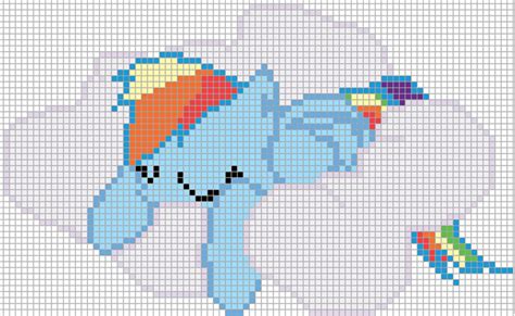 Rainbow Dash Sleeping (Template) by AxelGold on DeviantArt | Minecraft pixel art, Pixel art ...