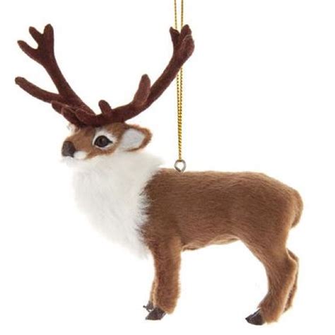 Furry Reindeer Christmas Ornament F2041 New - Walmart.com - Walmart.com